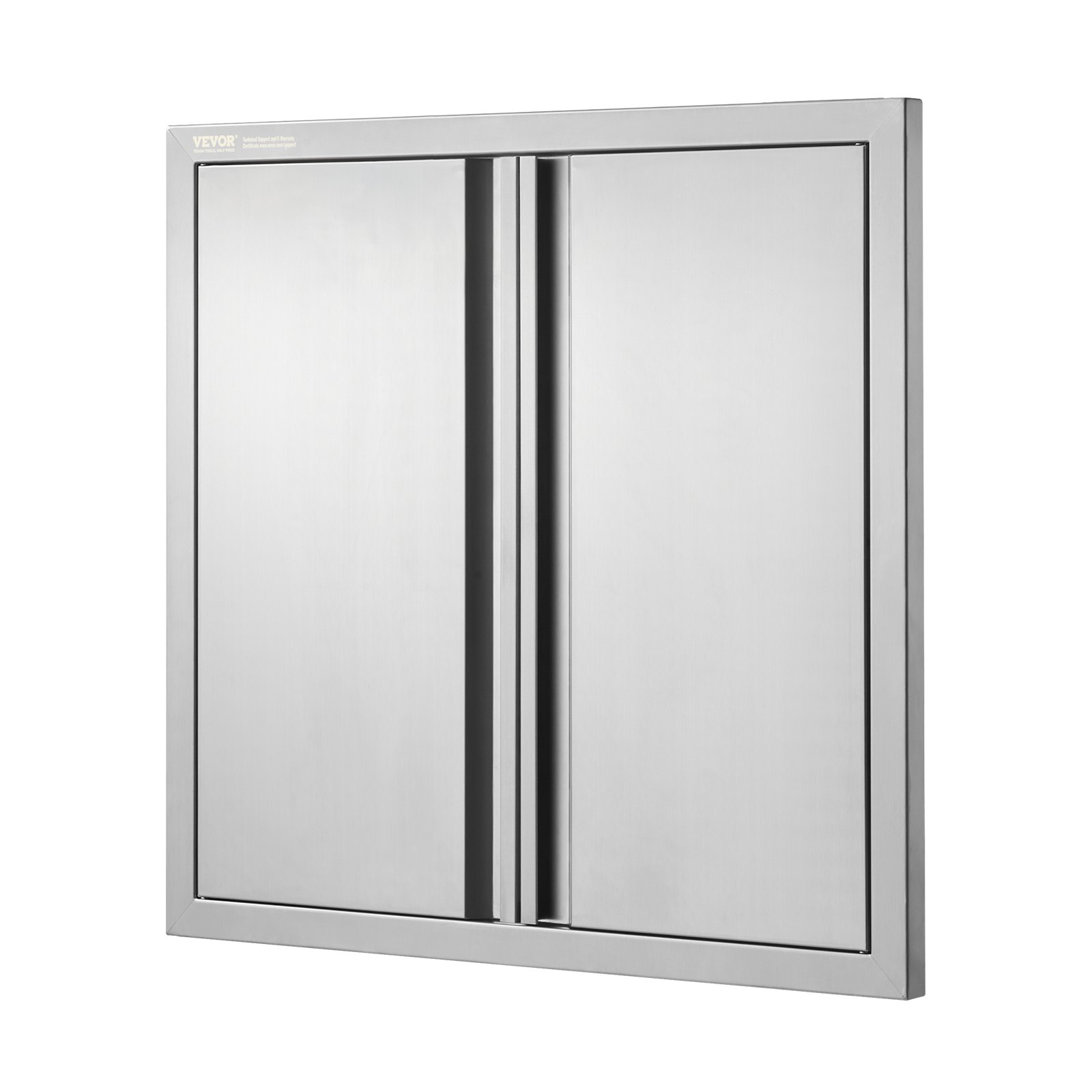 VEVOR Puerta de Acceso a Barbacoa 660 x 610 x 45 mm Puerta de Cocina Exterior Doble Puerta Empotrada de Acero Inoxidable con Manija para Isla de Barbacoa, Estación de Parrilla, Armario Exterior