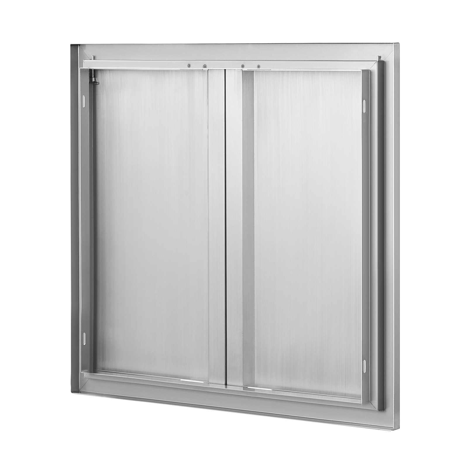 VEVOR Puerta de Acceso a Barbacoa 660 x 610 x 45 mm Puerta de Cocina Exterior Doble Puerta Empotrada de Acero Inoxidable con Manija para Isla de Barbacoa, Estación de Parrilla, Armario Exterior