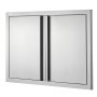 VEVOR Puerta de Acceso a Barbacoa 774 x 532 x 45 mm Puerta de Cocina Exterior Doble Puerta Empotrada de Acero Inoxidable con Manija para Isla de Barbacoa, Estación de Parrilla, Armario Exterior