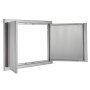 VEVOR Puerta de Acceso a Barbacoa 774 x 532 x 45 mm Puerta de Cocina Exterior Doble Puerta Empotrada de Acero Inoxidable con Manija para Isla de Barbacoa, Estación de Parrilla, Armario Exterior