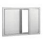 VEVOR Puerta de Acceso a Barbacoa 774 x 532 x 45 mm Puerta de Cocina Exterior Doble Puerta Empotrada de Acero Inoxidable con Manija para Isla de Barbacoa, Estación de Parrilla, Armario Exterior