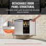 VEVOR Puerta de Acceso a Barbacoa 762 x 532 x 45 mm Puerta de Cocina Exterior Doble Puerta Empotrada de Acero Inoxidable con Manija para Isla de Barbacoa, Estación de Parrilla, Armario Exterior