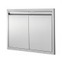 VEVOR Puerta de Acceso a Barbacoa 762 x 532 x 45 mm Puerta de Cocina Exterior Doble Puerta Empotrada de Acero Inoxidable con Manija para Isla de Barbacoa, Estación de Parrilla, Armario Exterior