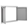 VEVOR Puerta de Acceso a Barbacoa 762 x 532 x 45 mm Puerta de Cocina Exterior Doble Puerta Empotrada de Acero Inoxidable con Manija para Isla de Barbacoa, Estación de Parrilla, Armario Exterior