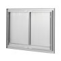 VEVOR Puerta de Acceso a Barbacoa 762 x 532 x 45 mm Puerta de Cocina Exterior Doble Puerta Empotrada de Acero Inoxidable con Manija para Isla de Barbacoa, Estación de Parrilla, Armario Exterior