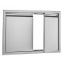 VEVOR Puerta de Acceso a Barbacoa 762 x 532 x 45 mm Puerta de Cocina Exterior Doble Puerta Empotrada de Acero Inoxidable con Manija para Isla de Barbacoa, Estación de Parrilla, Armario Exterior