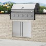 VEVOR Puerta de Acceso a Barbacoa 787 x 609 x 45 mm Puerta de Cocina Exterior Doble Puerta Empotrada de Acero Inoxidable con Manija para Isla de Barbacoa, Estación de Parrilla, Armario Exterior