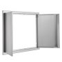 VEVOR Puerta de Acceso a Barbacoa 787 x 609 x 45 mm Puerta de Cocina Exterior Doble Puerta Empotrada de Acero Inoxidable con Manija para Isla de Barbacoa, Estación de Parrilla, Armario Exterior