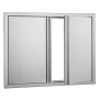 VEVOR Puerta de Acceso a Barbacoa 787 x 609 x 45 mm Puerta de Cocina Exterior Doble Puerta Empotrada de Acero Inoxidable con Manija para Isla de Barbacoa, Estación de Parrilla, Armario Exterior