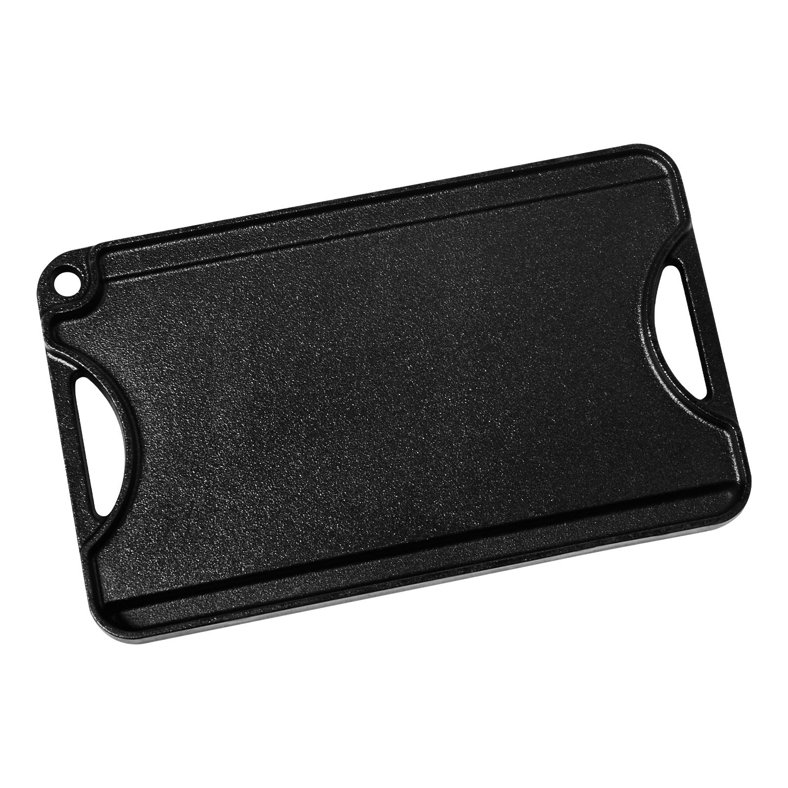 VEVOR Plancha de Hierro Fundido Reversible(185 x 342 mm), Sartén para Barbacoa Rectangular Portátil con Asa, Utensilios de Cocina Familiares para Interiores y Exteriores, Parrilla, Color Negro