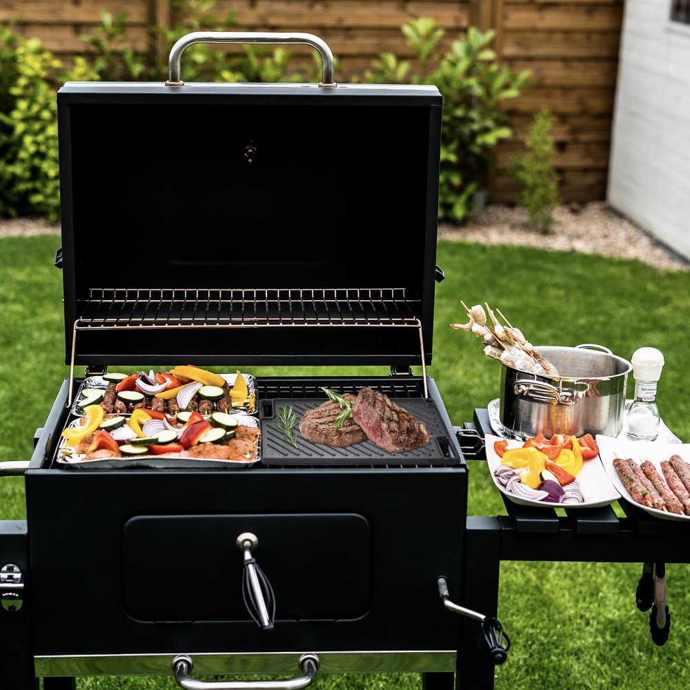 VEVOR Cast Iron Grill Plate BBQ Reversible Plate 425x246x16mm Grill Accessory Pro