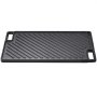 VEVOR Plancha Parrilla Reversible Pre-Sazonada 425x246 mm Plancha Parrilla Rectangular Plancha de Cocción Antiadherente de Hierro Fundido Espesor 3,3 mm para Cocina de Gas 2 Quemadores Barbacoa