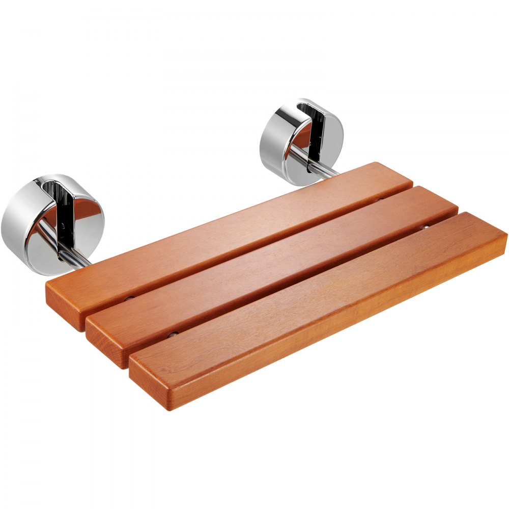 VEVOR Asiento de ducha plegable de teca, 20.1" x 13.2" desplegado, banco de ducha plegable montado en la pared con capacidad de carga de 440 libras, silla de ducha plegable para el cuidado del hogar que ahorra espacio, para personas mayores, mujeres embarazadas y niños