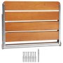 VEVOR Asiento de ducha plegable de teca, 20.9 x 16 pulgadas desplegado, banco de ducha plegable montado en la pared con capacidad de carga de 500 libras, silla de ducha plegable para el cuidado del hogar que ahorra espacio, para personas mayores, mujeres embarazadas y niños