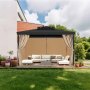 VEVOR Cortinas para Cenador para Exteriores, Cortina de Cenador con Privacidad de Poliéster 2840 x 2840 x 2040 mm 4 Paneles Laterales con Cremallera Repuesto Universal para Toldo de Patio, Caqui