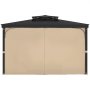 VEVOR Cortinas para Cenador para Exteriores, Cortina de Cenador con Privacidad de Poliéster 2840 x 2840 x 2040 mm 4 Paneles Laterales con Cremallera Repuesto Universal para Toldo de Patio, Caqui
