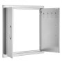 VEVOR Puerta de Acceso a Barbacoa 610 x 610 x 48 mm Puerta de Cocina Exterior Doble Puerta Empotrada de Acero Inoxidable con Manija para Isla de Barbacoa, Estación de Parrilla, Armario Exterior