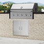 VEVOR Puerta de Acceso a Barbacoa 660 x 609 x 45 mm Puerta de Cocina Exterior Doble Puerta Empotrada de Acero Inoxidable con Manija para Isla de Barbacoa, Estación de Parrilla, Armario Exterior