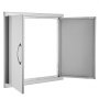 VEVOR Puerta de Acceso a Barbacoa 660 x 609 x 45 mm Puerta de Cocina Exterior Doble Puerta Empotrada de Acero Inoxidable con Manija para Isla de Barbacoa, Estación de Parrilla, Armario Exterior