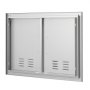 VEVOR Grill Access Door, 762 x 533 mm, Double Outdoor Kitchen Door, Flush Mounted Stainless Steel Door, Vertical Wall Door with Handles and Ventilation Slots, for Grill Island, Grill Station, Outdoor Cabinet