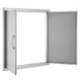 VEVOR Puerta de Acceso a Barbacoa 790 x 790 x 46 mm Puerta de Cocina Exterior Doble Puerta Empotrada de Acero Inoxidable con Manija para Isla de Barbacoa, Estación de Parrilla, Armario Exterior