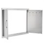 VEVOR Puerta de Acceso a Barbacoa 78,7 x 60,9 cm Puerta de Cocina Exterior Doble Puerta Empotrada de Acero Inoxidable con Manija para Isla de Barbacoa, Estación de Parrilla, Armario Exterior