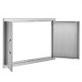 VEVOR Grill Access Door, 838 x 558 x 46 mm, Double Outdoor Kitchen Door, Flush Mounted Stainless Steel Door, Vertical Wall Door with Handles, for Grill Island, Grill Station, Outdoor Cabinet, etc.