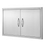 VEVOR Puerta de Acceso a Barbacoa 915 x 533 x 46 mm Puerta de Cocina Exterior Doble Puerta Empotrada de Acero Inoxidable con Manija para Isla de Barbacoa, Estación de Parrilla, Armario Exterior