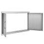VEVOR Puerta de Acceso a Barbacoa 915 x 533 x 46 mm Puerta de Cocina Exterior Doble Puerta Empotrada de Acero Inoxidable con Manija para Isla de Barbacoa, Estación de Parrilla, Armario Exterior