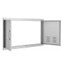 VEVOR Puerta de Acceso a Barbacoa 91,4 x 53,4 x 4,5 cm Puerta de Cocina Exterior Doble Puerta Empotrada de Acero Inoxidable con Manija para Isla de Barbacoa, Estación de Parrilla, Armario Exterior