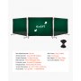 VEVOR Cortina de Soldadura con Marco, 3 Paneles, 1740 x 2340 mm, de Vinilo Ignífugo con 12 Ruedas Giratorias y 6 Niveles de Protección UV para Talleres e Industrias, Verde Oscuro, con 72 Bridas