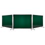 VEVOR Cortina de Soldadura con Marco, 3 Paneles, 1740 x 2340 mm, de Vinilo Ignífugo con 12 Ruedas Giratorias y 6 Niveles de Protección UV para Talleres e Industrias, Verde Oscuro, con 72 Bridas
