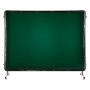 VEVOR Cortina de Soldadura con Marco, 3 Paneles, 1740 x 2340 mm, de Vinilo Ignífugo con 12 Ruedas Giratorias y 6 Niveles de Protección UV para Talleres e Industrias, Verde Oscuro, con 72 Bridas
