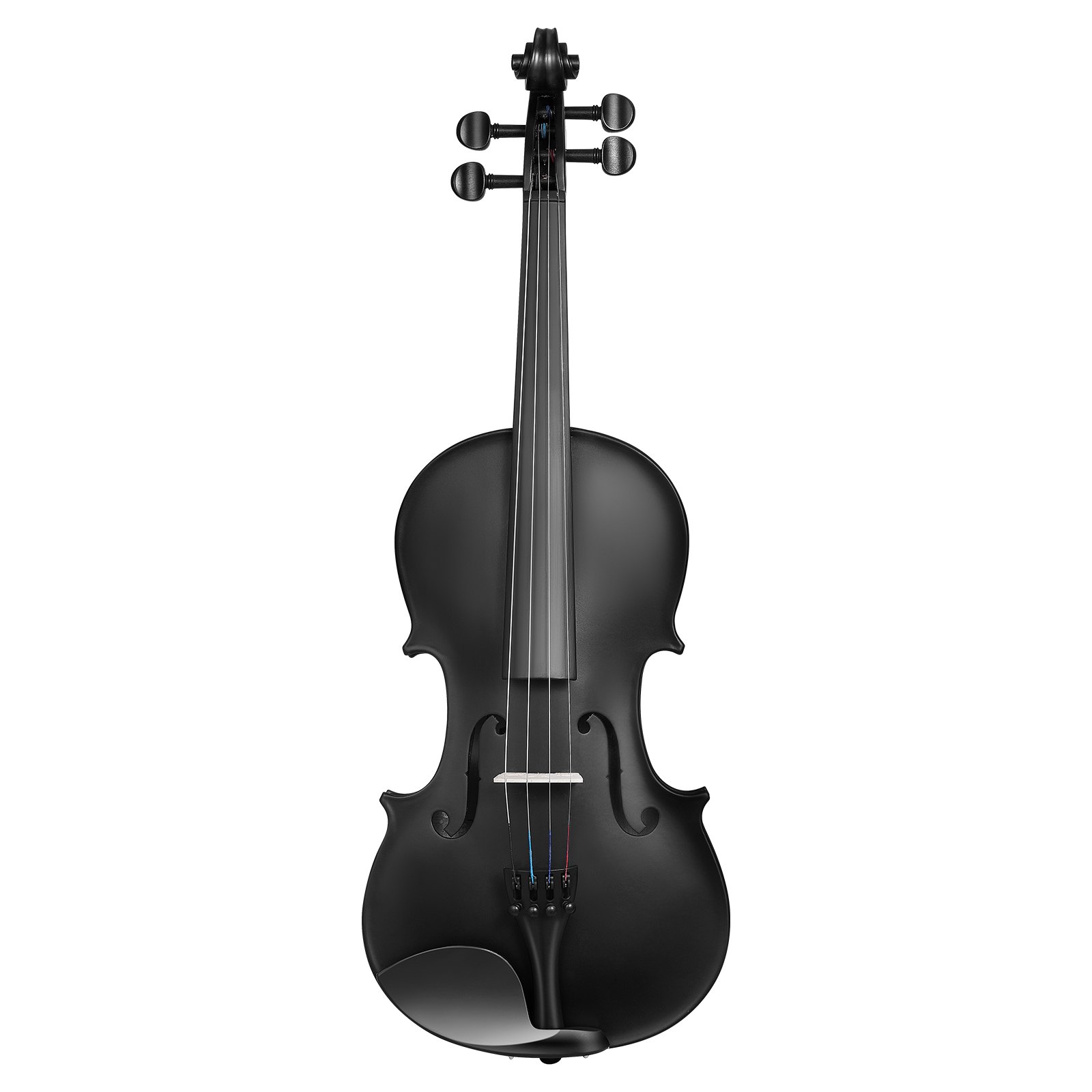 VEVOR Violín de 4/4 355 mm de Tamaño Completo Instrumento de Madera Maciza, Negro