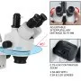 VEVOR Microscopio Trilocular, 3,5X-90X Microscopio Estéreo 55-75 mm Microscopio Estéreo Profesional Microscopio con Brazo Ajustable con Rango de Enfoque de 26:1 para Observación de Insectos, etc.