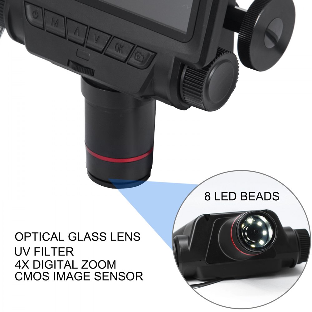 Usbhd Digital Microscope Magnifier Laboratorio Microscopio 2 Luces Led