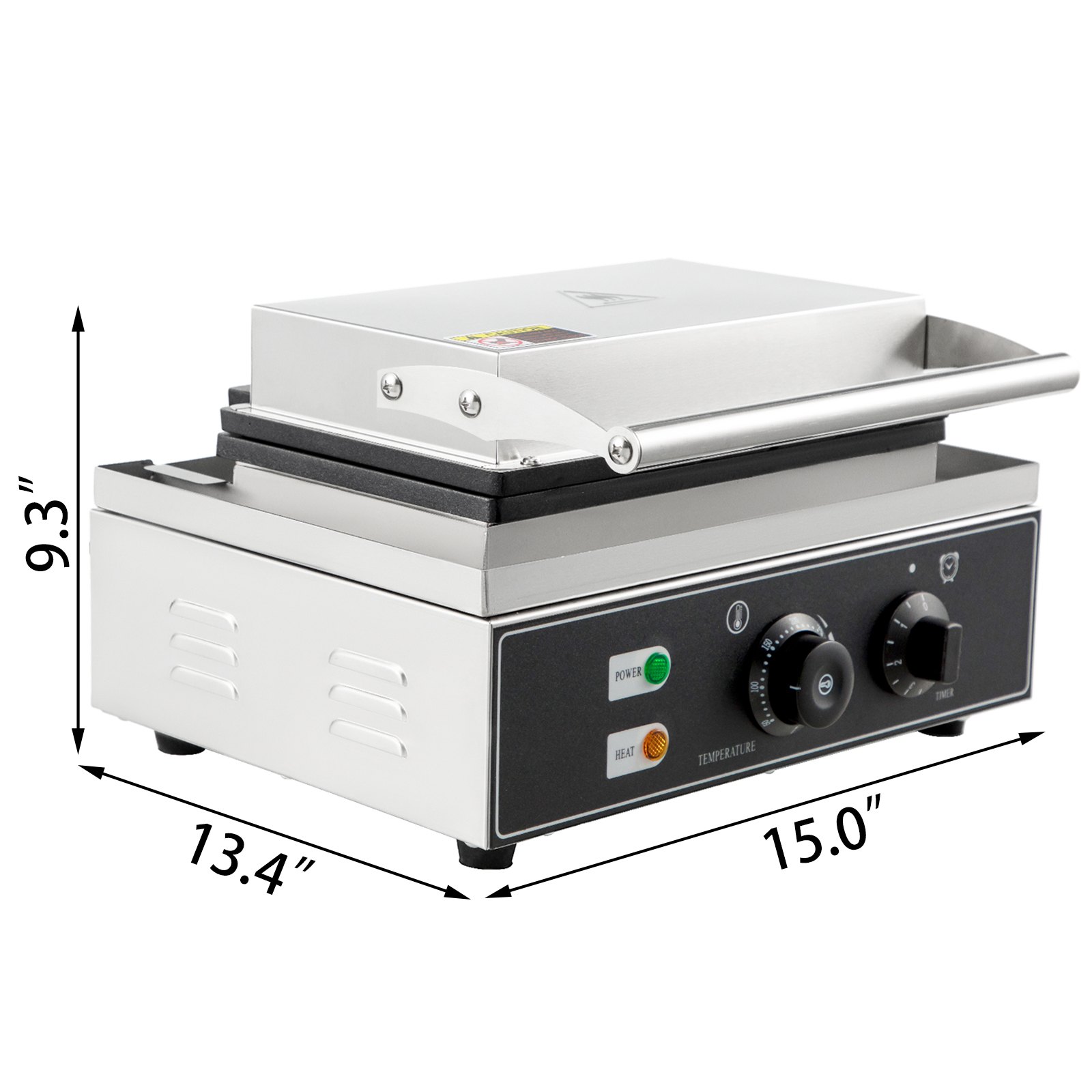 Vevor Sandwichera Eléctrica Comercial, Gofrera Sandwichera, 147 X 147 Mm 1.550 W