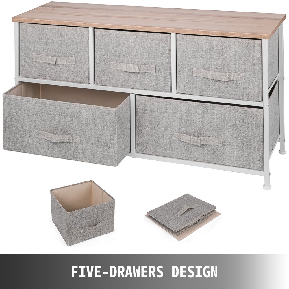 Tela De Almacenamiento De 5 Cajones Gabinete Organizador Design Lightweight