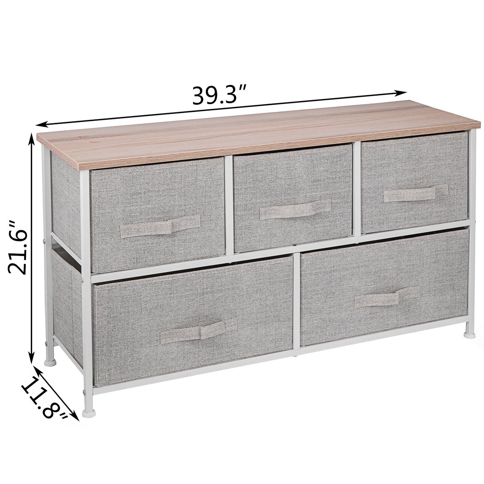 Tela De Almacenamiento De 5 Cajones Gabinete Organizador Design Lightweight