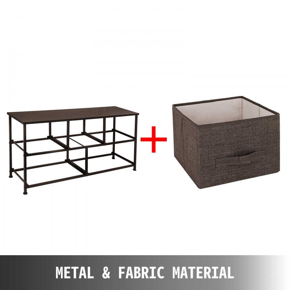 VEVOR Cómoda de Tela con 5 Cajones Práctico, Cómoda Organizador con 5 Cajones/Cajas de Almacenamiento de Tela, Cómoda Dormitorio, Cómodas Cajones Gabinete, para El Dormitorio, Color Café