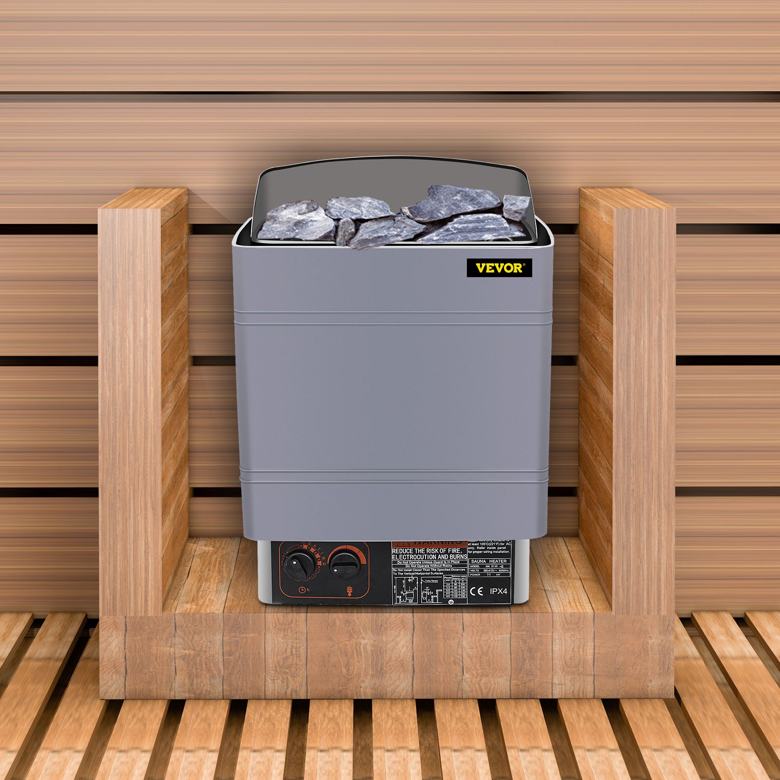 8 Kw Estufa De Sauna Control Interno Ajustable En Temperatura Relajarse Muscular