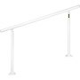 VEVOR Barandilla de Escaleras Aluminio Pasamanos de Escalón Ajuste para 0 - 5 Pasos Blanco Baranda para Escaleras 152,8 x 91 cm Ángulo Ajustable 0°-60° para Porches Balcones Jardines Hoteles Garajes