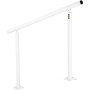 VEVOR Barandilla de Escaleras Aluminio Pasamanos de Escalón Ajuste para 0 - 5 Pasos Blanco Baranda para Escaleras 152,8 x 91 cm Ángulo Ajustable 0°-60° para Porches Balcones Jardines Hoteles Garajes