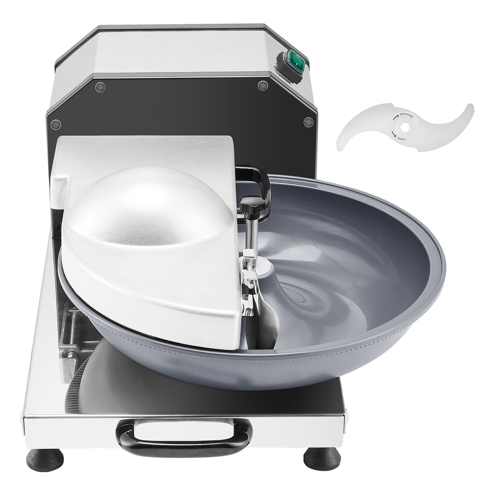 VEVOR Procesador de Alimentos y Picadora de Verduras, Acero Inoxidable de Grado Alimenticio de 3000 RPM con Cuchilla en Forma de S, para Picar Verduras, Frutas, Granos y Nueces, 590 x 405 x 250 mm