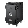 VEVOR Insulated Food Container Carrier, 109 Qt Hot Box for Catering, LLDPE Food Container Carrier with Double Buckles, Front Loader with Handles, End Loader with Wheels for Restaurant, Canteen, etc.