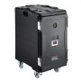 VEVOR Insulated Food Container Carrier, 109 Qt Hot Box for Catering, LLDPE Food Container Carrier with Double Buckles, Front Loader with Handles, End Loader with Wheels for Restaurant, Canteen, etc.