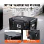 VEVOR Porta bandejas aislante para alimentos, cargador superior apilable con 3 bandejas, 36 cuartos, negro