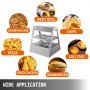 VEVOR Expositor de Pizza Comercial con Puerta Basculante 27 Pulgadas Calefactado para Mostrador de 2 Niveles Calentador de Alimentos Comercial para Comedores Panaderías Cafeterías Restaurantes