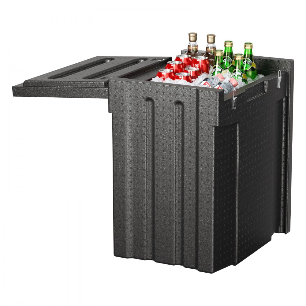 VEVOR Caja Termo Aislada de Alimentos con Caja Aislada 90L, Portacontenedores de Alimentos LLDPE con Hebillas Dobles, Calentador de Alimentos de Carga Frontal para Restaurante, Cantina, etc.