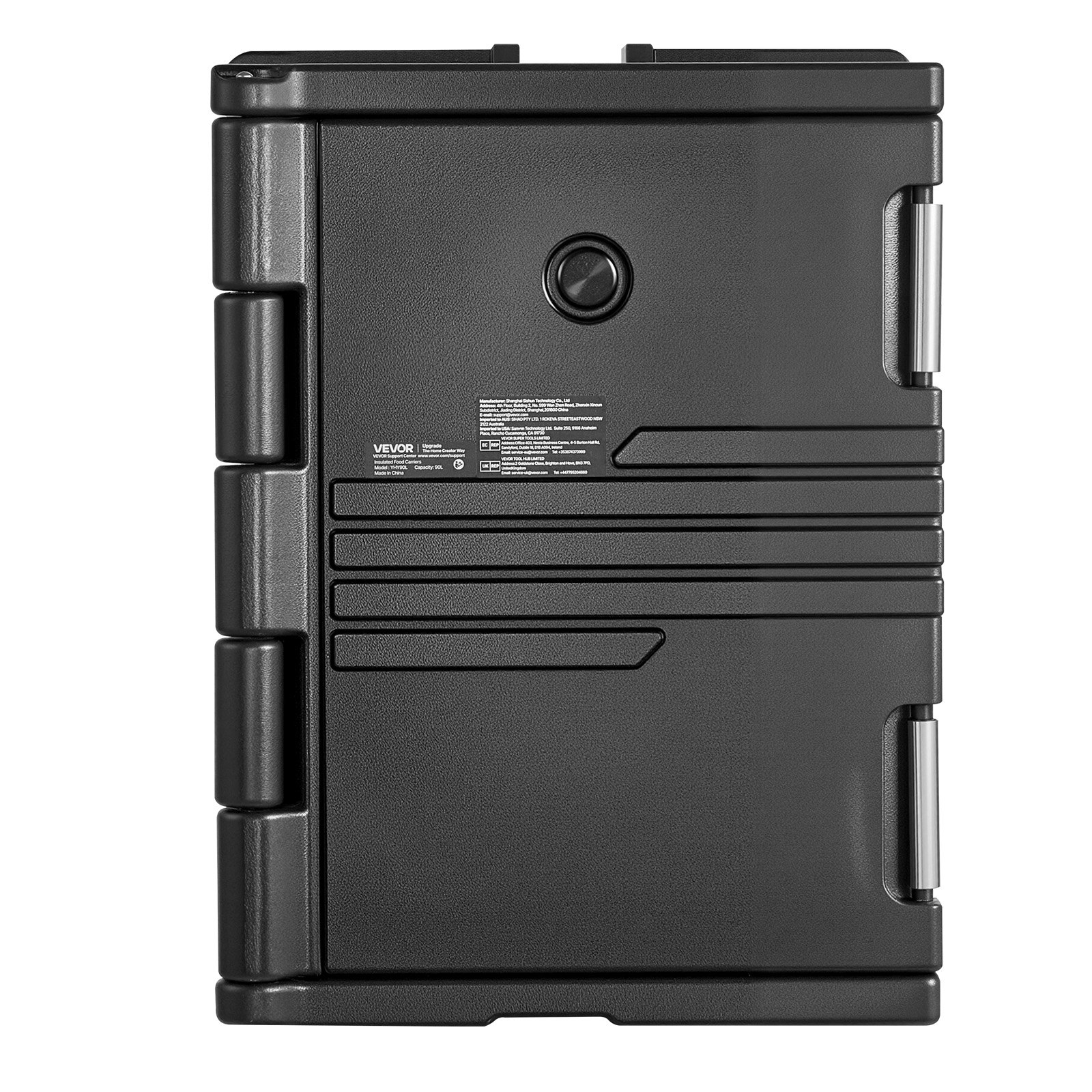 VEVOR Contenedor Isotérmico de Alimentos 90 L, Caja Isotérmica de LLDPE No Eléctrico, con Ruedas y Cierre de Acero Inoxidable 304, para Bandejas de Varios Tamaños (NO Incluidas), para Banquetes